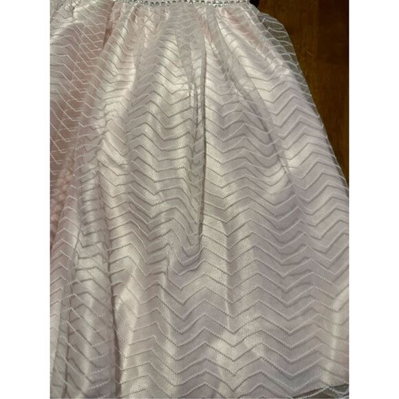 Blossom USA Baby Girls Light Pink Dress with Rhinestones and Waist Tie Size 24 M - Picture 2 of 9